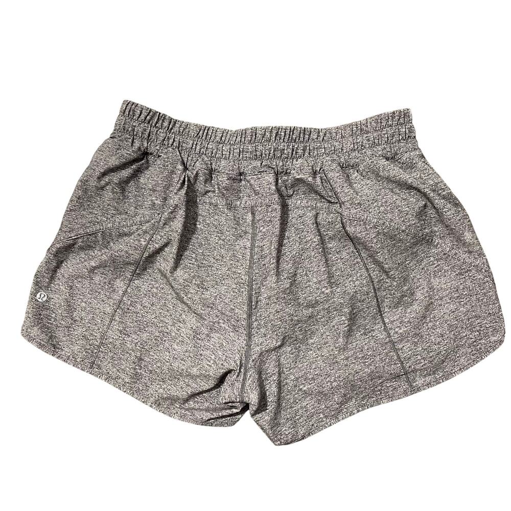 Lululemon Women’s Track That Shorts Lined Mid Rise sz 14 Gray Space Dye - Picture 5 of 11